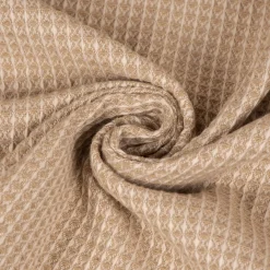 Dekostoff Waffelrelief Kästchenstruktur Honeycomb beige 1,30m Breite