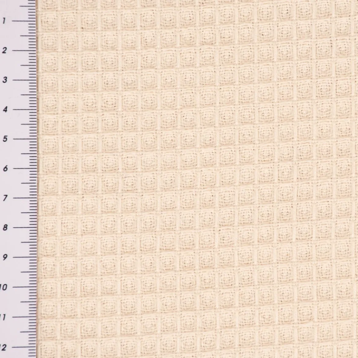 Dekostoff Waffelrelief Kästchenstruktur Honeycomb ecru1,30m Breite