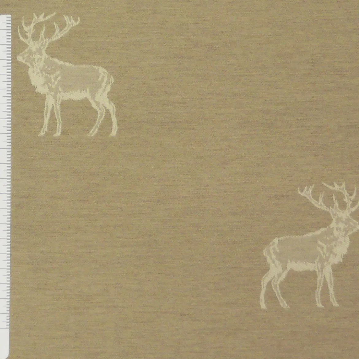 Dekostoff Wendestoff Hirsch beige sand 140cm Höhe
