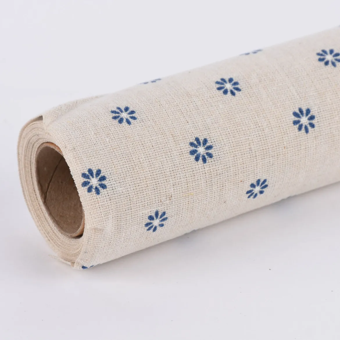Deko Tischband Blumen natur blau 30x300cm