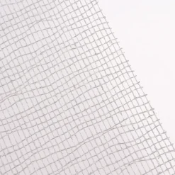 Deko Tischband Gitternetz einfarbig silberfarbig 26x300cm