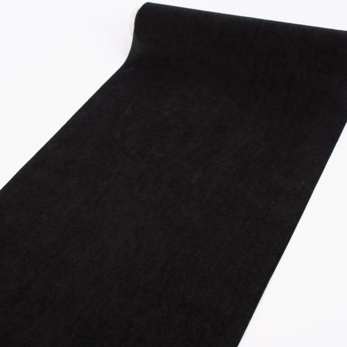 Deko Tischband Samtoptik einfarbig schwarz 28x300cm