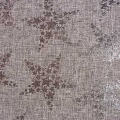 Deko Tischband Sterne metallic grau silberfarbig 28x250cm