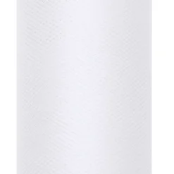 Deko Tischband Tüll einfarbig weiß 0,30x9m