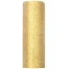 Deko Tischband Tüll einfarbig gold glitzernd 0,15x9m