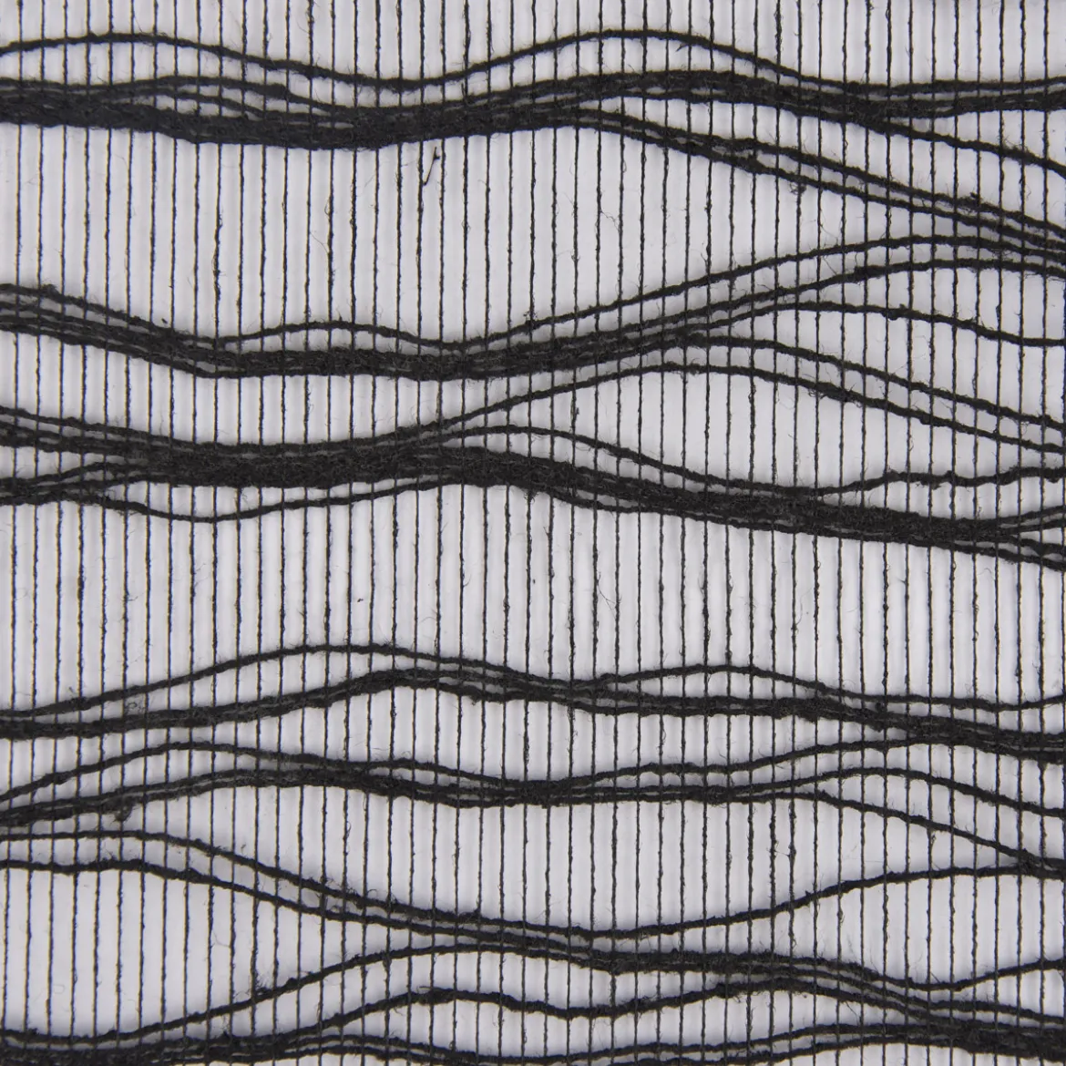 Deko Tischband Wellenmuster einfarbig schwarz 26x300cm