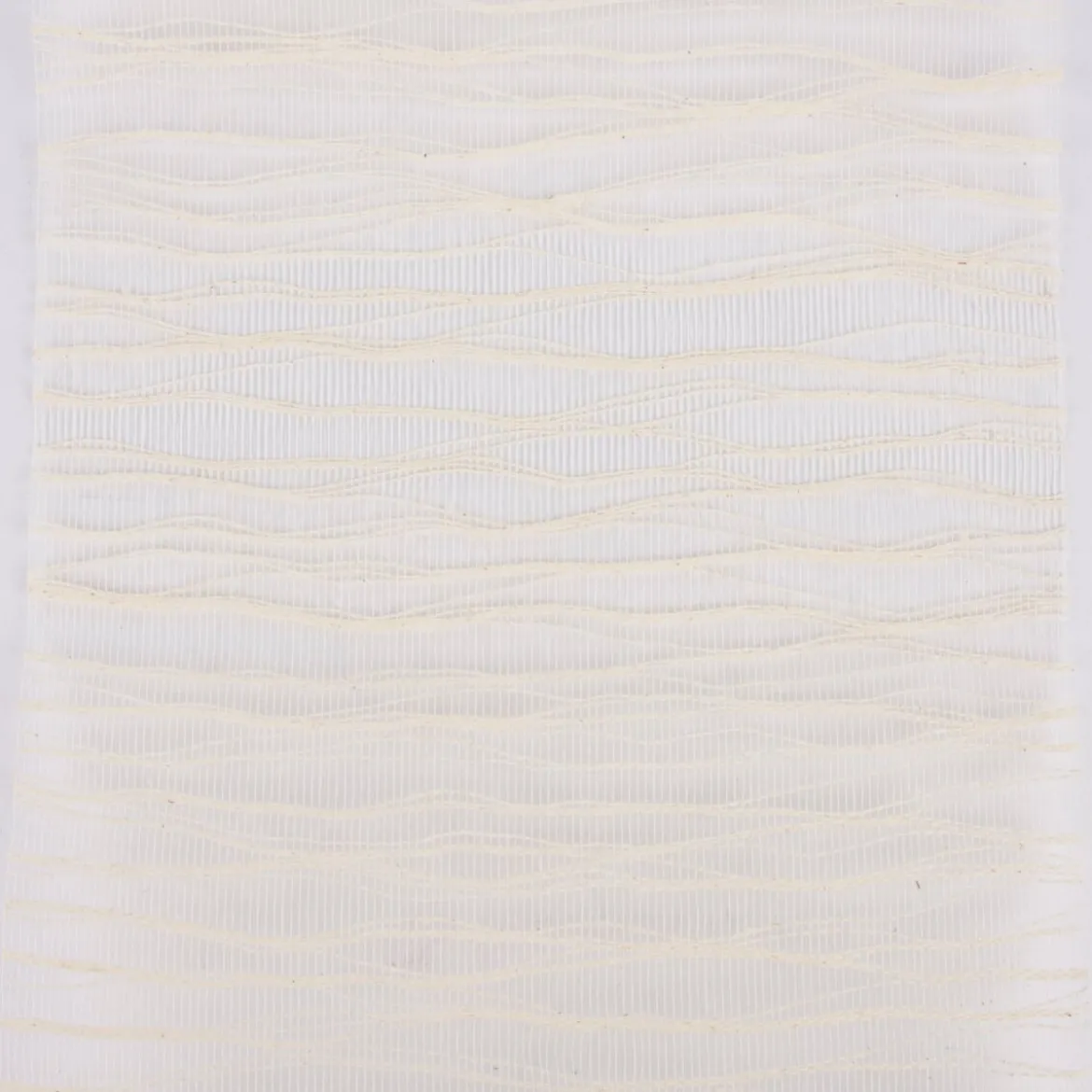Deko Tischband Wellenmuster einfarbig weiß 26x300cm