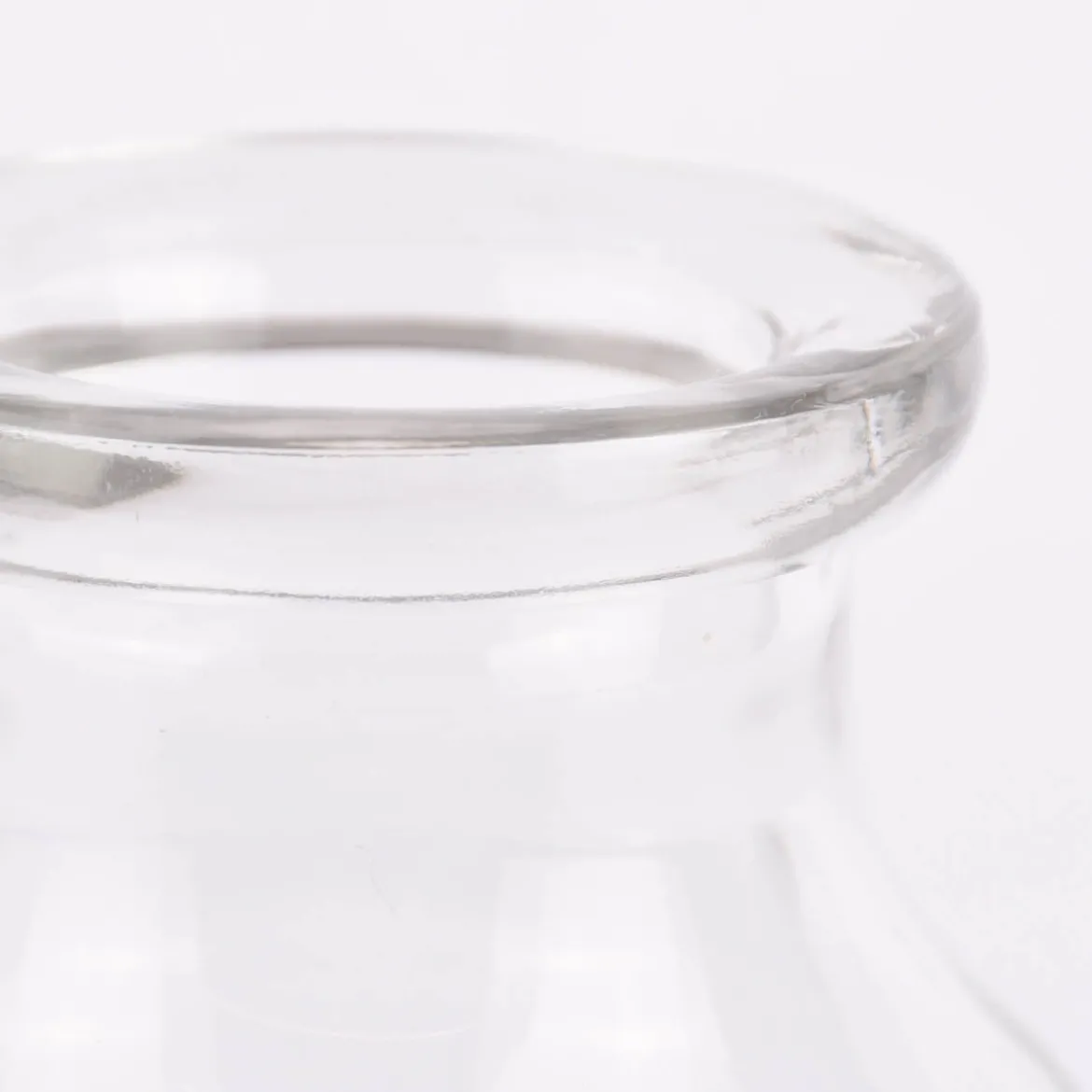 Deko Vase mit breitem Rand Glas farblos 11x15cm