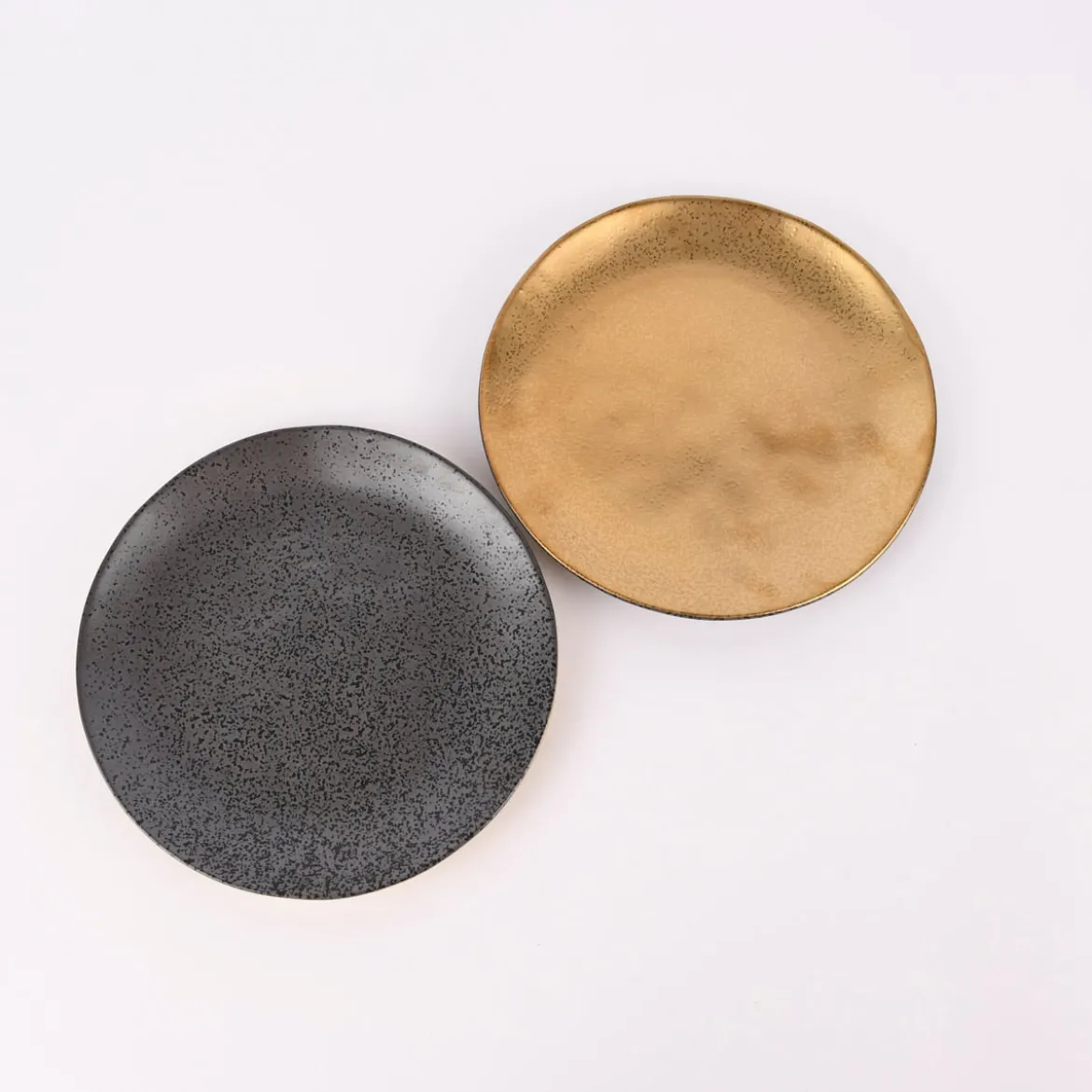 Dessertteller Glamour Porzellan goldfarbig schwarz 20cm versch. Varianten