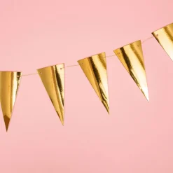 DIY-Girlande mit Wimpeln goldfarbig 13,5x215cm