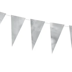 DIY-Girlande mit Wimpeln silberfarbig 13,5x215cm
