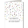 Doppelkarte mit Umschlag Lass Konfetti auf dich regnen Konfettiregen weiß bunt A6 von KEITCARDS