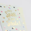 Doppelkarte Viel Spaß in der Schule! mit Goldveredelung 12x17cm von Grafik Werkstatt