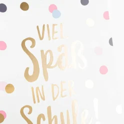 Doppelkarte Viel Spaß in der Schule! mit Goldveredelung 12x17cm von Grafik Werkstatt