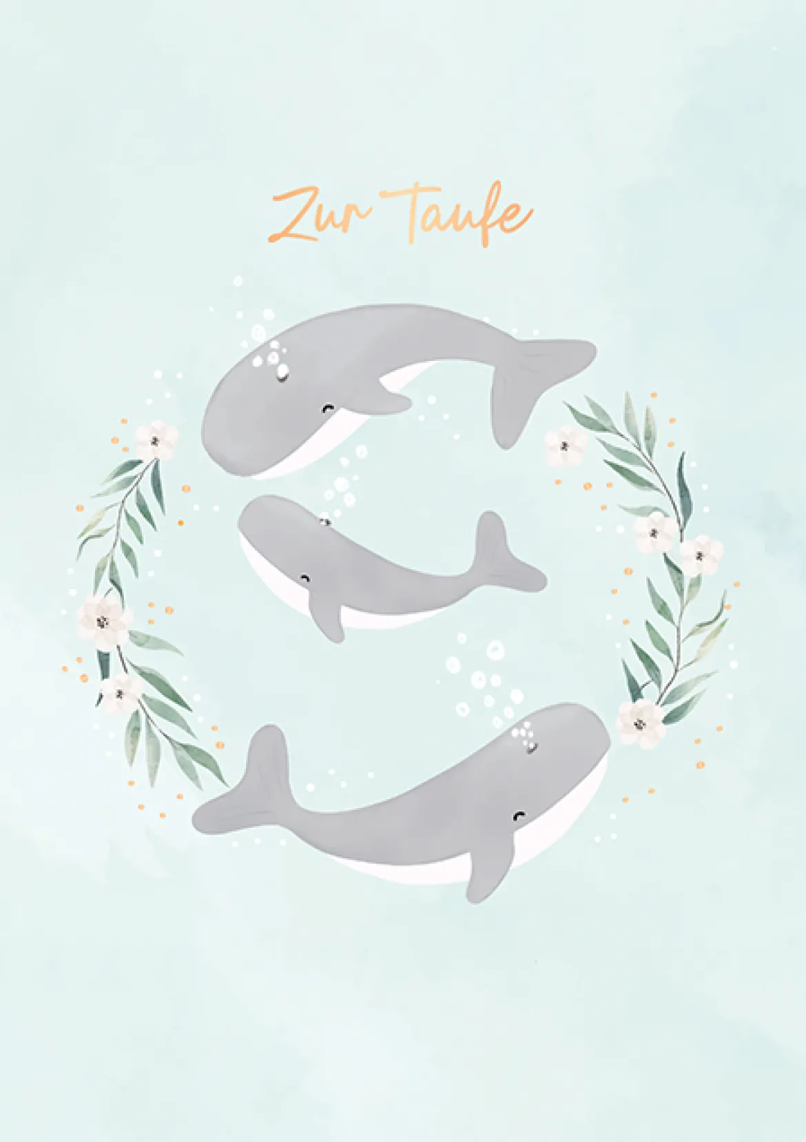 Doppelkarte Zur Taufe mit Goldveredelung 12x17cm von Grafik Werkstatt