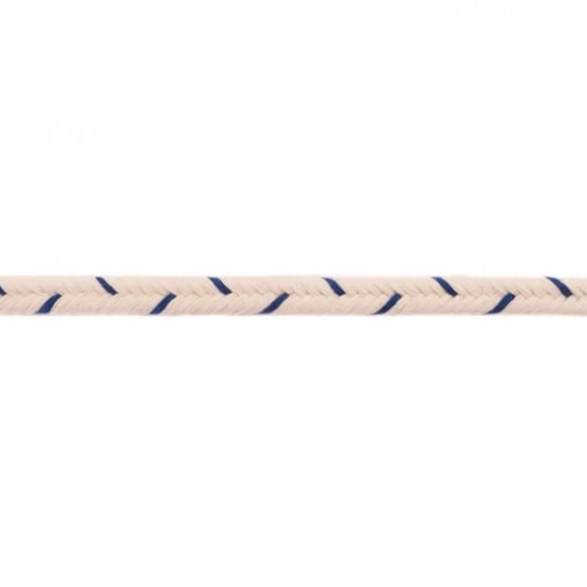 Doppel-Kordel Baumwolle Baumwollkordel natur royalblau Breite: 1cm