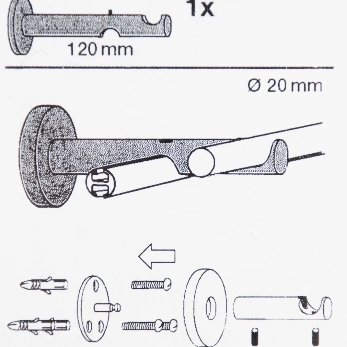 Doppelträger 20mm function/track 12 cm Madentechnik 1 Stück schwarz