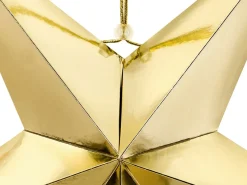 3D Papier-Stern Faltstern goldfarbig 70cm