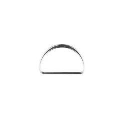 D-Ringe Metall Halbrund-Ring silberfarbig 40mm, 2Stk