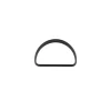 D-Ringe Metall Halbrund-Ring schwarz matt 40mm, 2Stk
