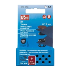 Druckknöpfe Jersey 12mm dunkelbraun 20 Stk von Prym