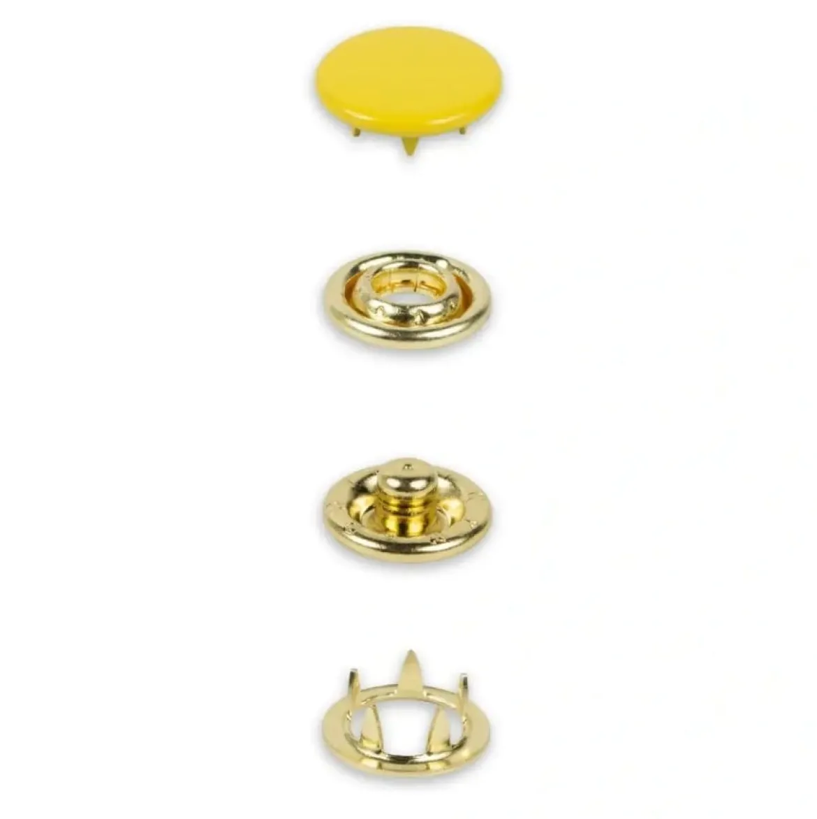 Druckknöpfe Jersey 12mm gelb 20 Stk von Prym