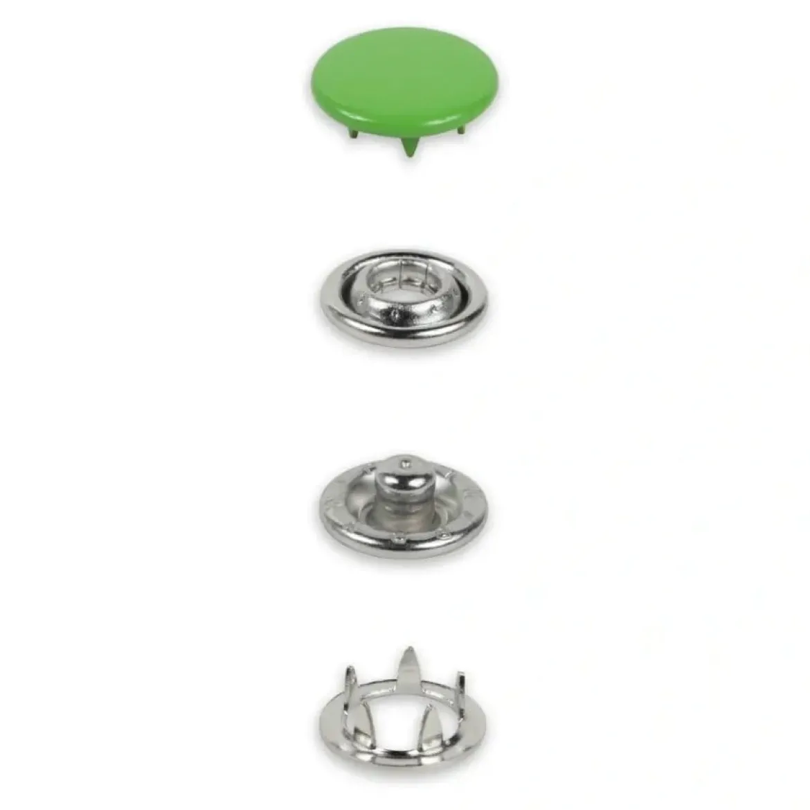 Druckknöpfe Jersey 12mm hellgrün 20 Stk von Prym
