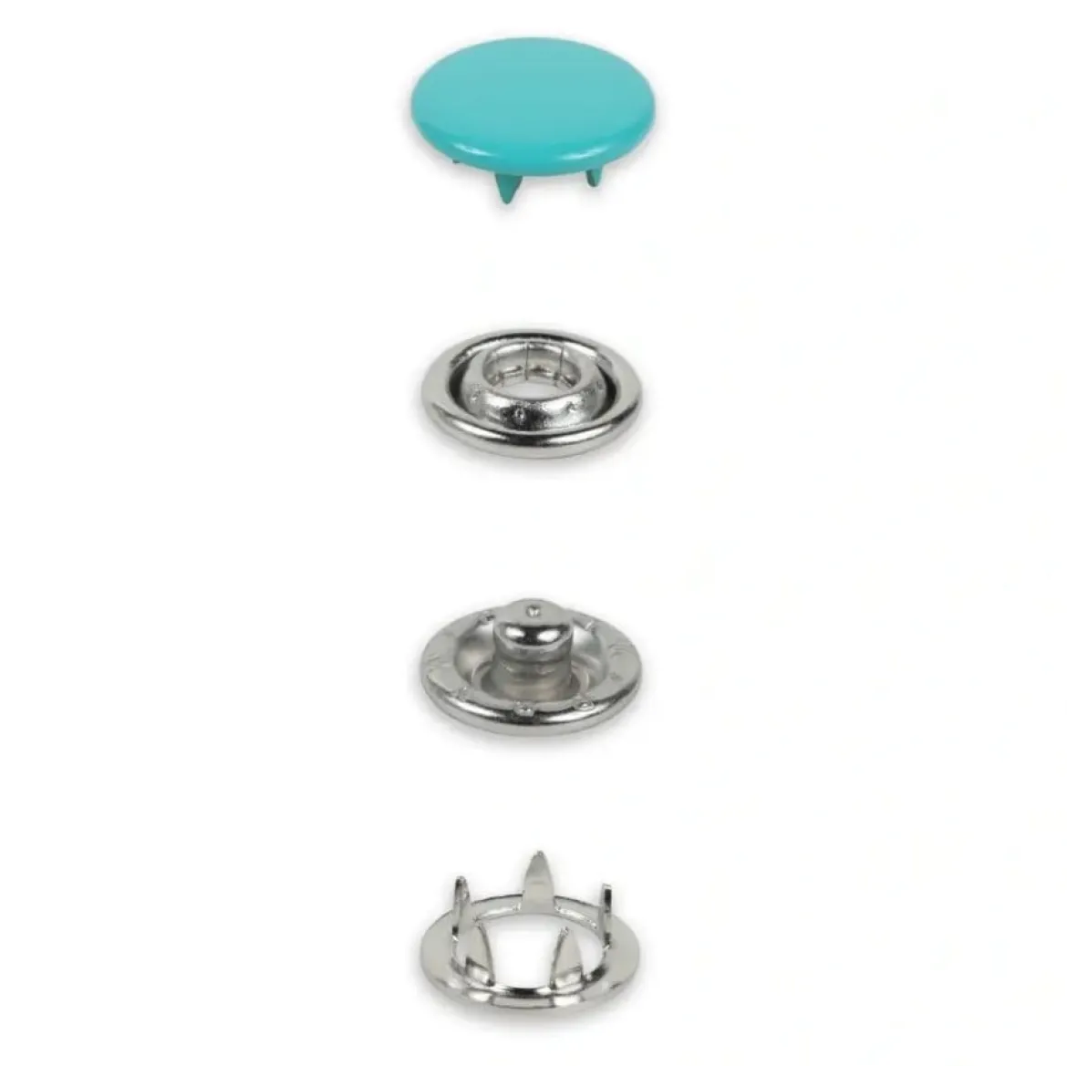 Druckknöpfe Jersey 12mm mint 20 Stk von Prym