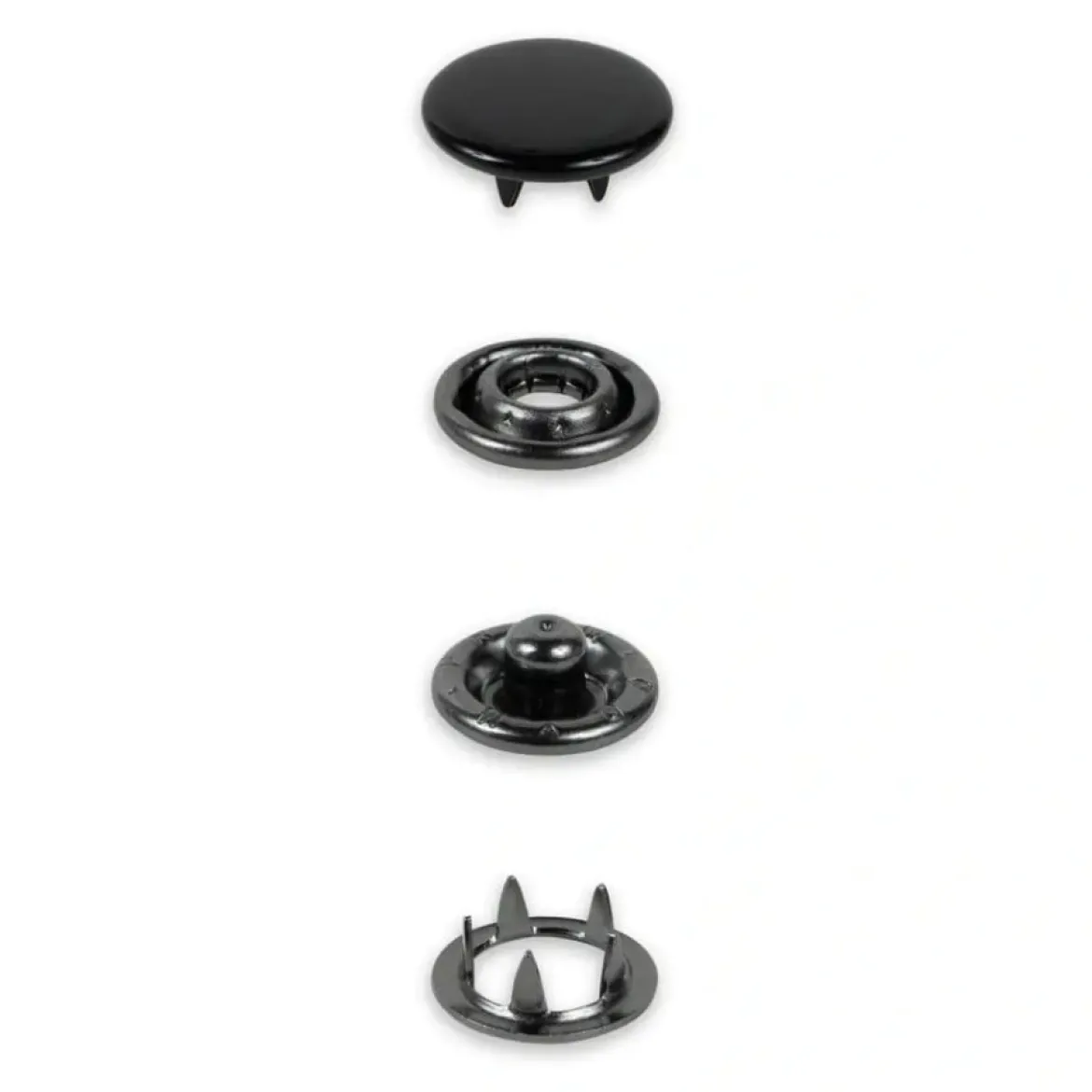 Druckknöpfe Jersey 12mm schwarz 20 Stk von Prym