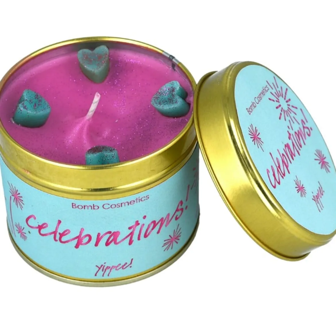Duftkerze Celebrations in der Metalldose handgemacht von Bomb Cosmetic