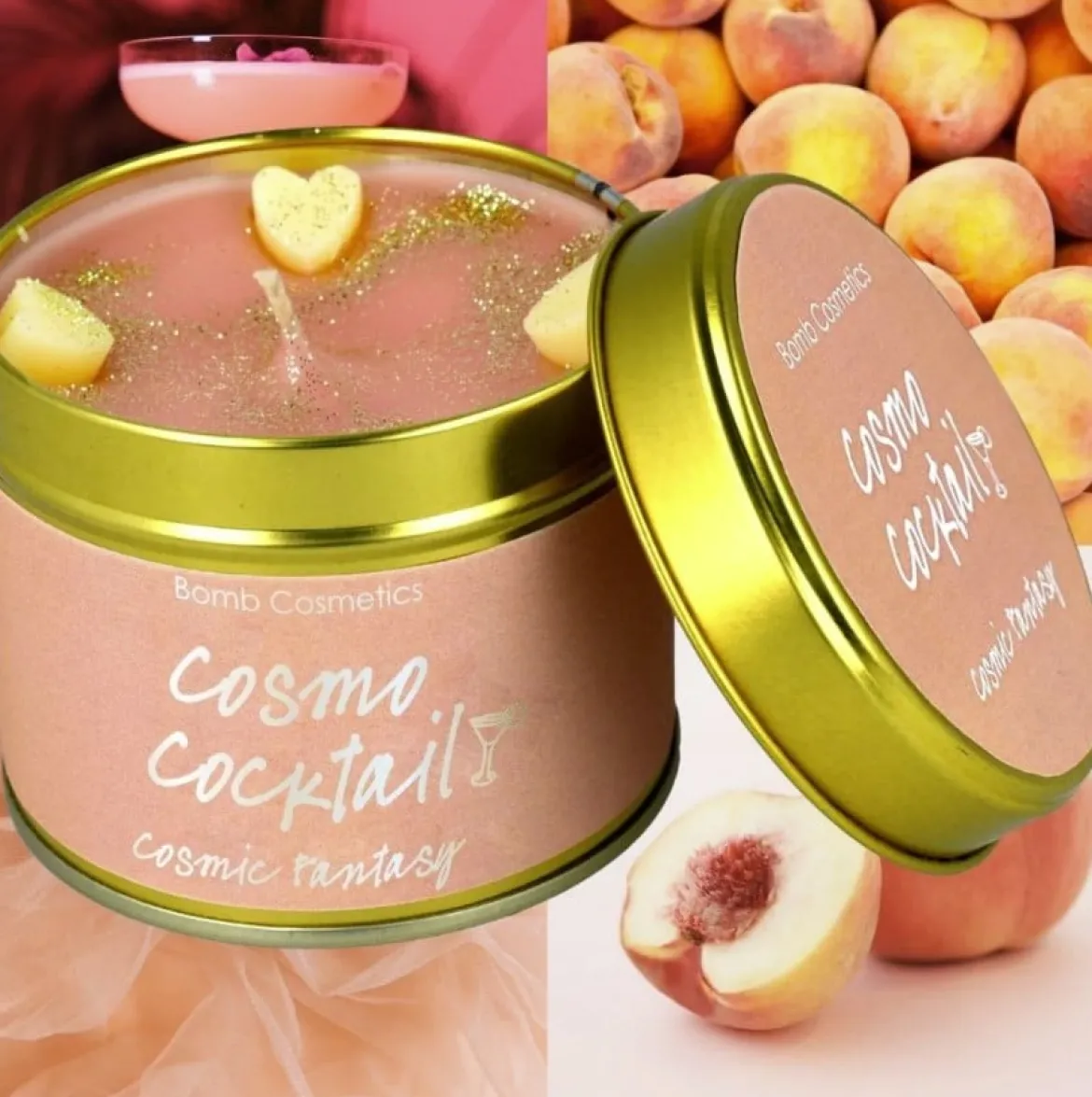 Duftkerze Cosmo Cocktail in der Metalldose handgemacht von Bomb Cosmetic