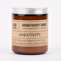 Duftkerze im Glas mit Deckel Aromatherapie aus Soja Wachs verschiedene Düfte 7x9cm
