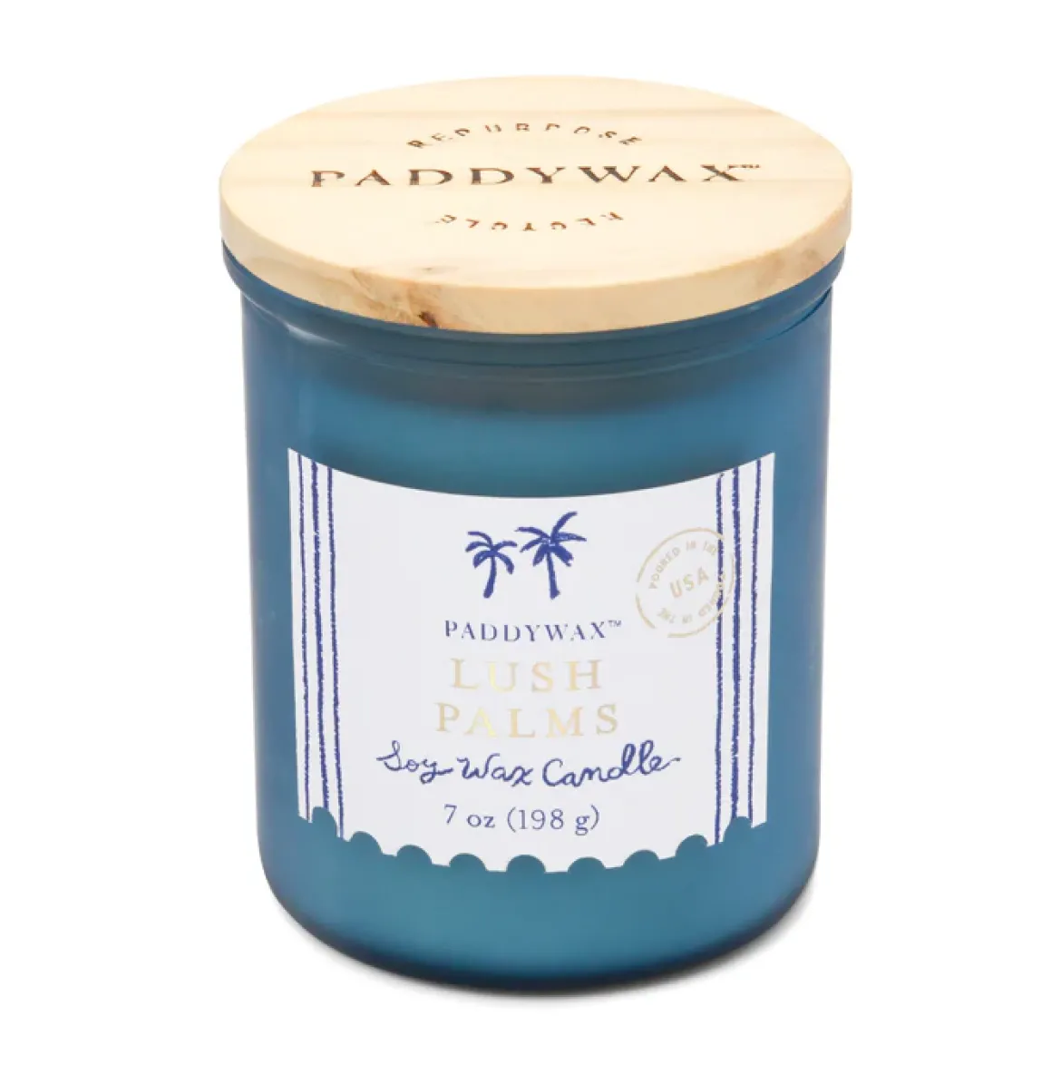 Duftkerze Sojakerze Coastal Coconut Husk im Glas mit Holzdeckel 40 Std Brenndauer von Paddywax