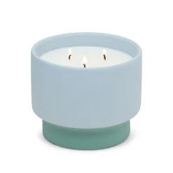 Duftkerze Sojakerze Colour Block 453g Blue Ceramic Candle Saltwater Suede von Paddywax