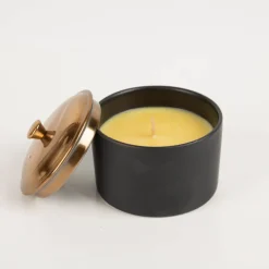 Duftkerze Sojakerze Hygge Black Bergamot & Mahogony 141g im Keramiktopf mit Metalldeckel von Paddywax