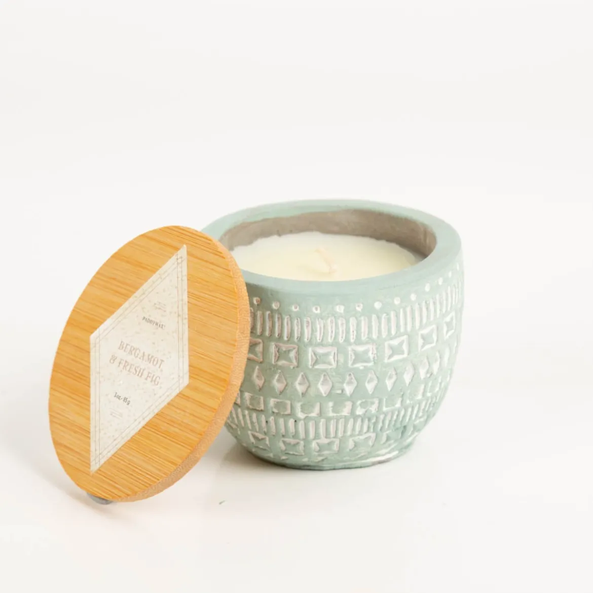 Duftkerze Sojakerze Sonora Concrete Candle 85g Mint Bergamot & Fresh Fig von Paddywax