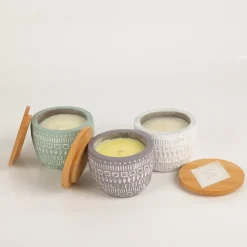Duftkerze Sojakerze Sonora Concrete Candle 85g White Cotton & Teak von Paddywax