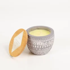 Duftkerze Sojakerze Sonora Concrete Candle 85g Purple Wildflowers & Birch von Paddywax