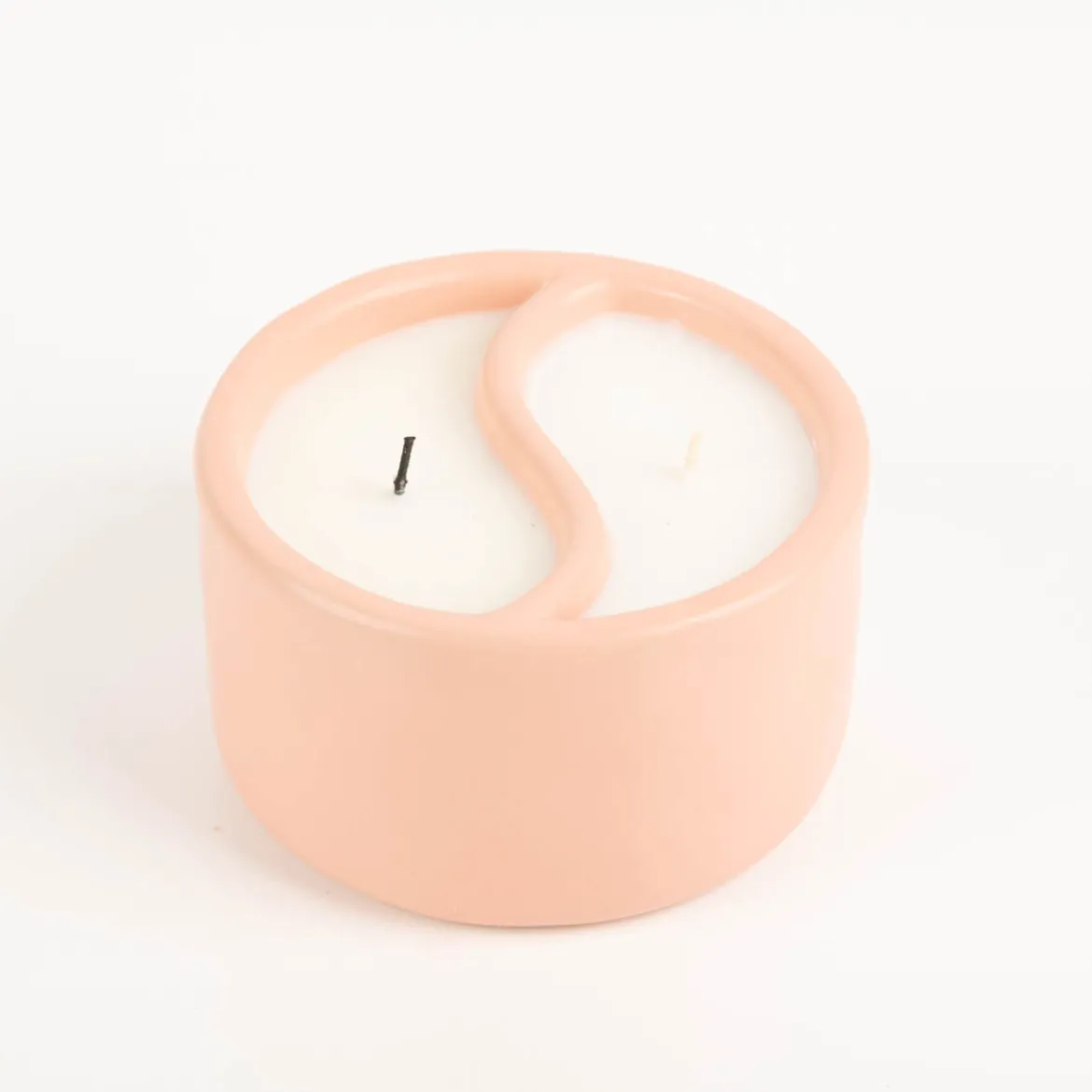 Duftkerze Sojakerze Yin-Yang Dusty Pink Cactus Flower/Watermint 311gr im Keramiktopf von Paddywax