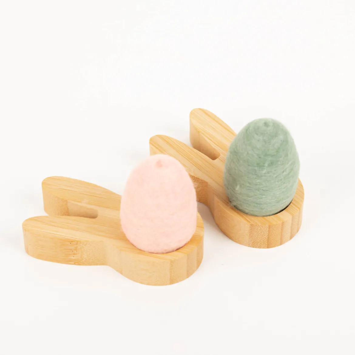 Eierbecher Hase aus Bambus 2er Set