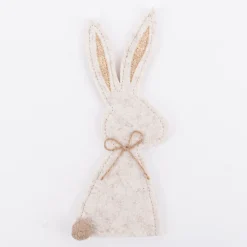 Eierwärmer Hase aus Polyesterfilz in hellgrau dunkelgrau oder beige 8,5x22cm