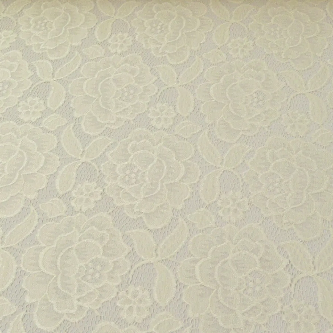 Elastische Spitze Blumen mit Wellen Abschluss beidseitig creme