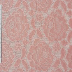 Elastische Spitze Blumen mit Wellen Abschluss beidseitig rosa