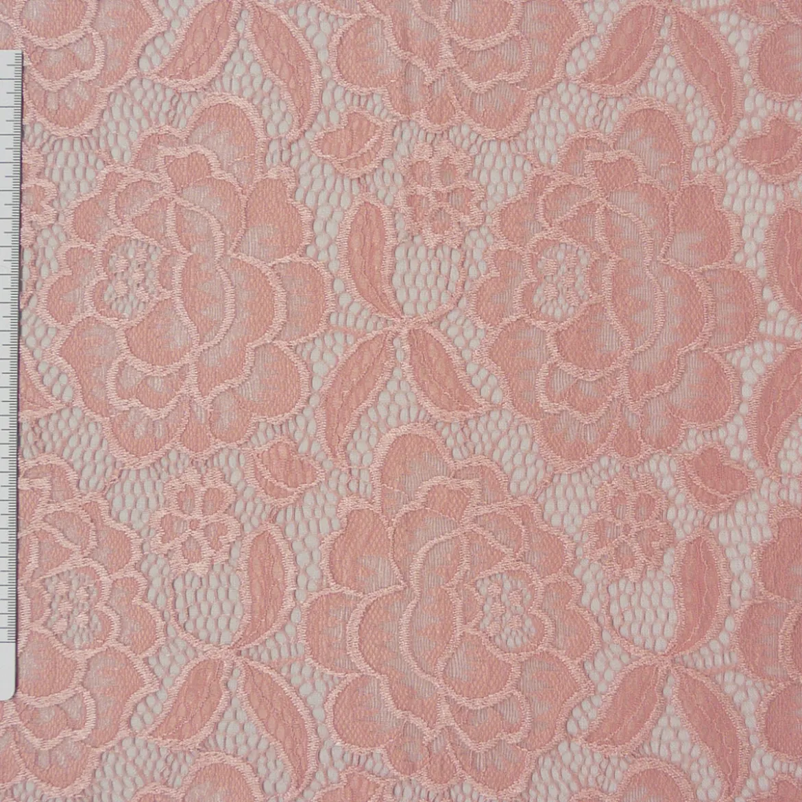Elastische Spitze Blumen mit Wellen Abschluss beidseitig rosa