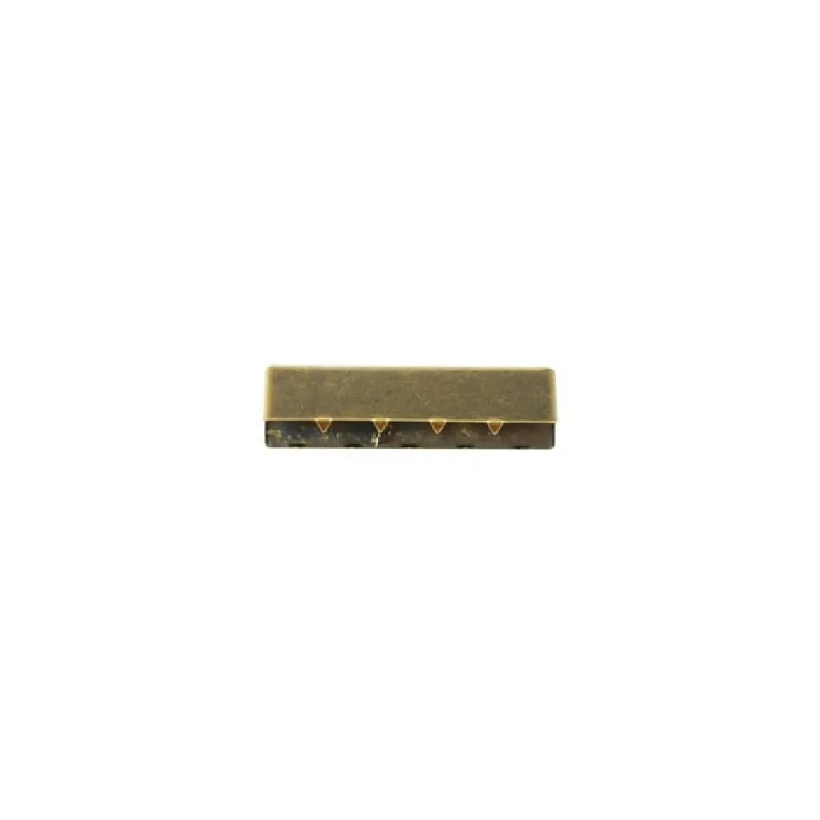 Endstücke für Gurtband Metall messingfarbig 40mm, 2Stk
