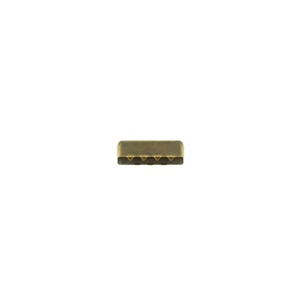 Endstücke für Gurtband Metall messingfarbig 25mm, 2Stk