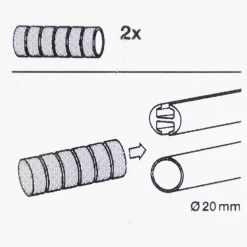 Endstück 20mm rillcube 2 Stück schwarz