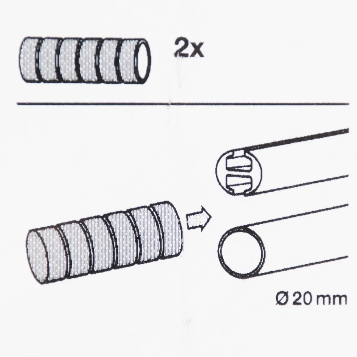 Endstück 20mm rillcube 2 Stück schwarz