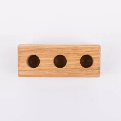 3er Gewürzständer für Reagenzgläser Eiche massiv 10x4x4cm von DeWi