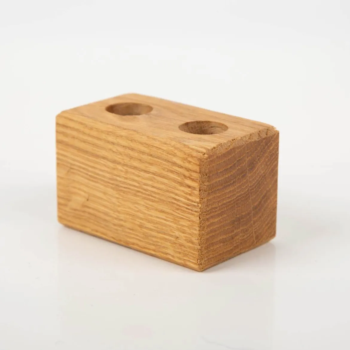 2er Gewürzständer für Reagenzgläser Eichenholz massiv 6,5x4x4cm von DeWi